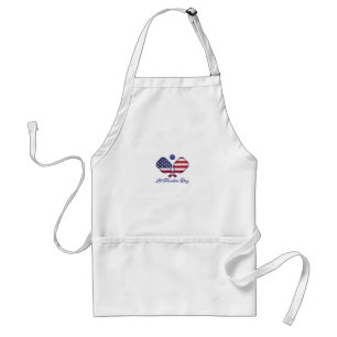 Patriotic Pickleball Let Freedom Ring 4th of July Adult Apron