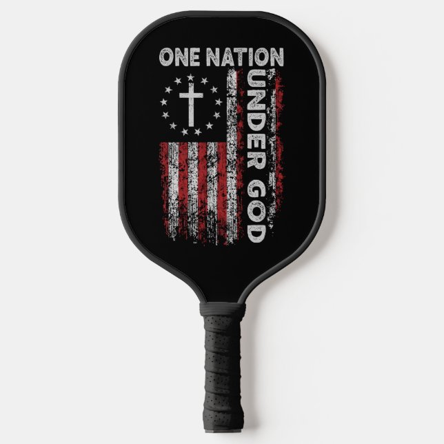 Patriotic Pickleball Paddle: One Nation Under God Paddle (Front)