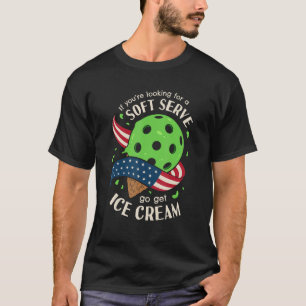 Patriotic Pickleball Soft Serve Ice Cream Pickle T-Shirt