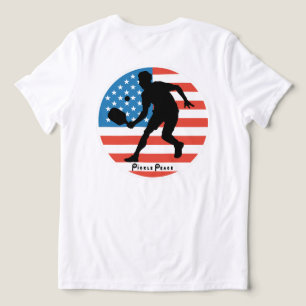 Patriotic Pickleball T-shirt by Pickle Peace Tri-Blend Shirt