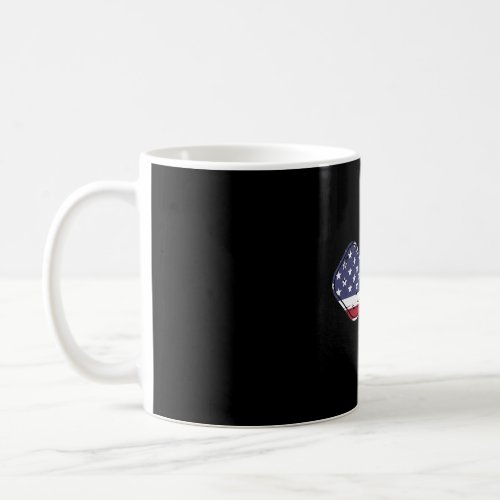 Patriotic Pickleball US Flag Paddleball Design Coffee Mug