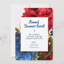 Patriotic Picnic Invitation