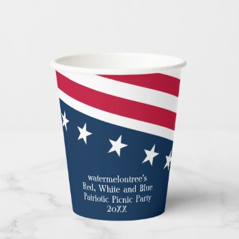 Patriotic Picnic Party Paper Cup by watermelontree at Zazzle