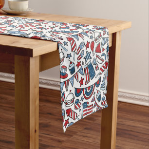 Patriotic picnic pattern  medium table runner