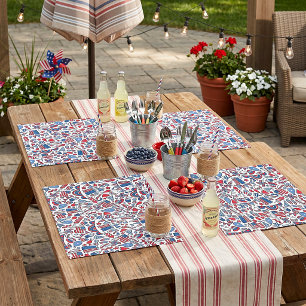 patriotic picnic pattern paper placemats