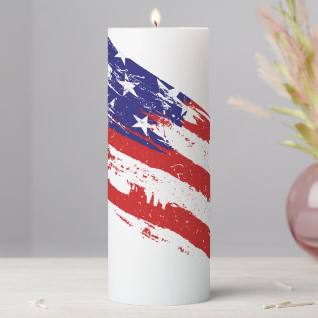 Patriotic Pillar Candle (In Situ)
