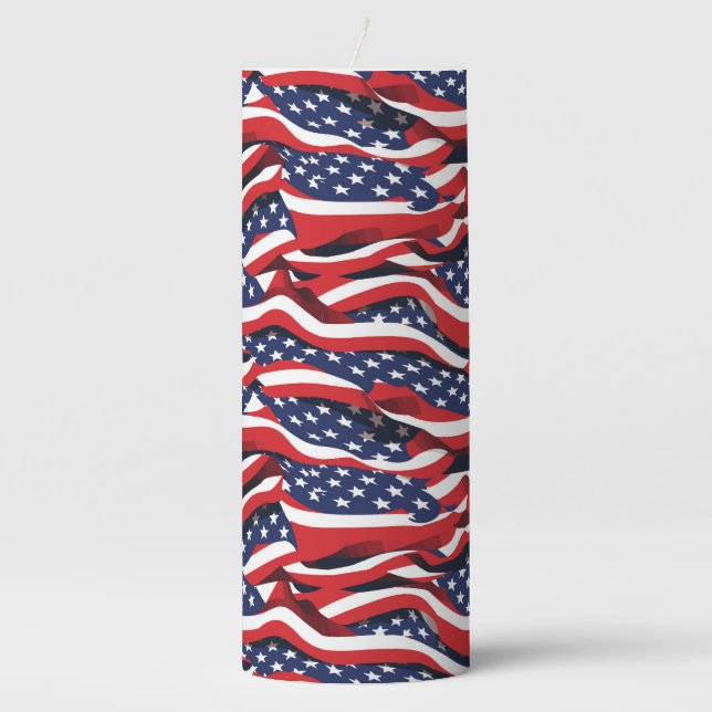 Patriotic Pillar Candle (Front)