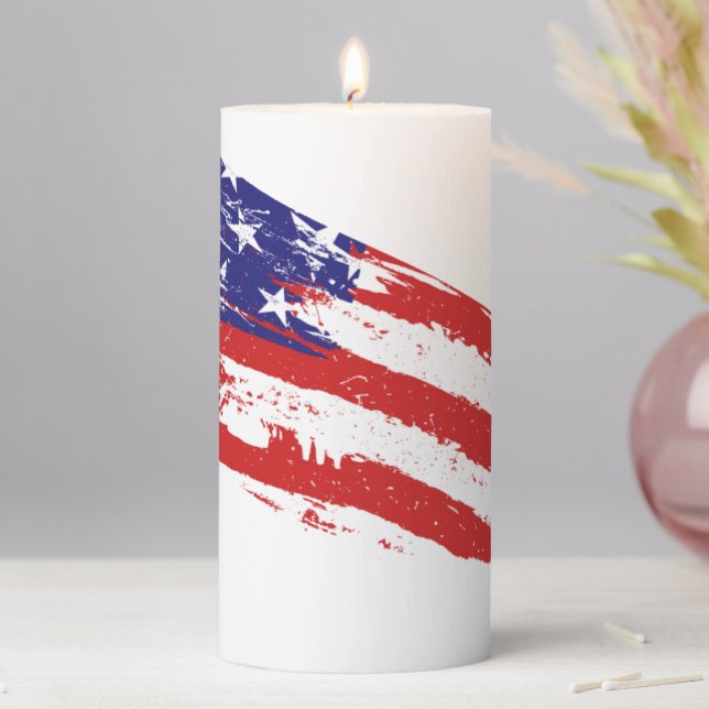 Patriotic Pillar Candle (In Situ)