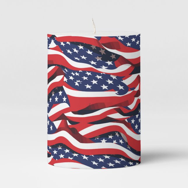 Patriotic Pillar Candle (Front)