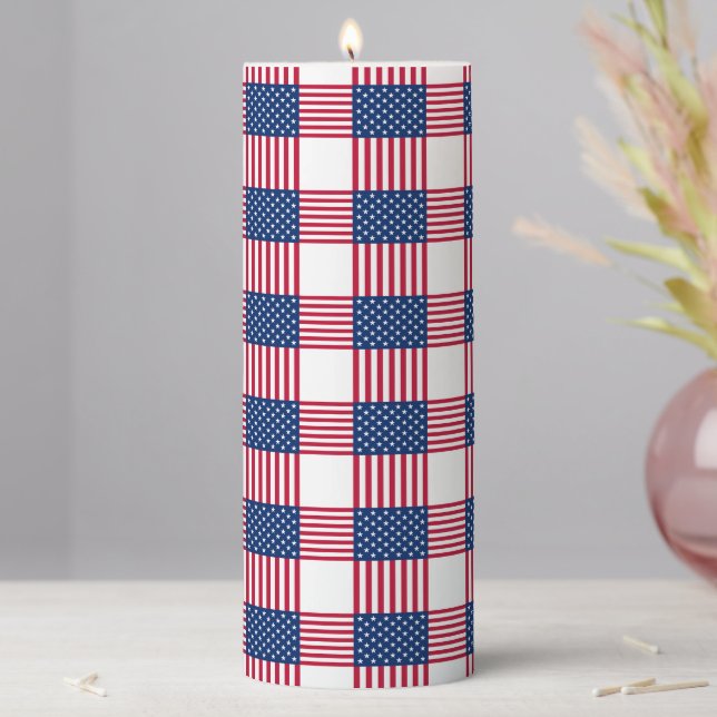 Patriotic Pillar Candle (In Situ)