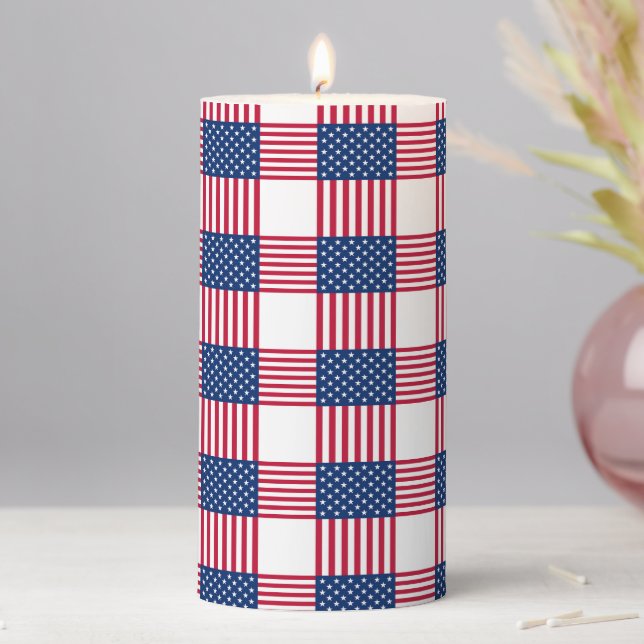 Patriotic Pillar Candle (In Situ)