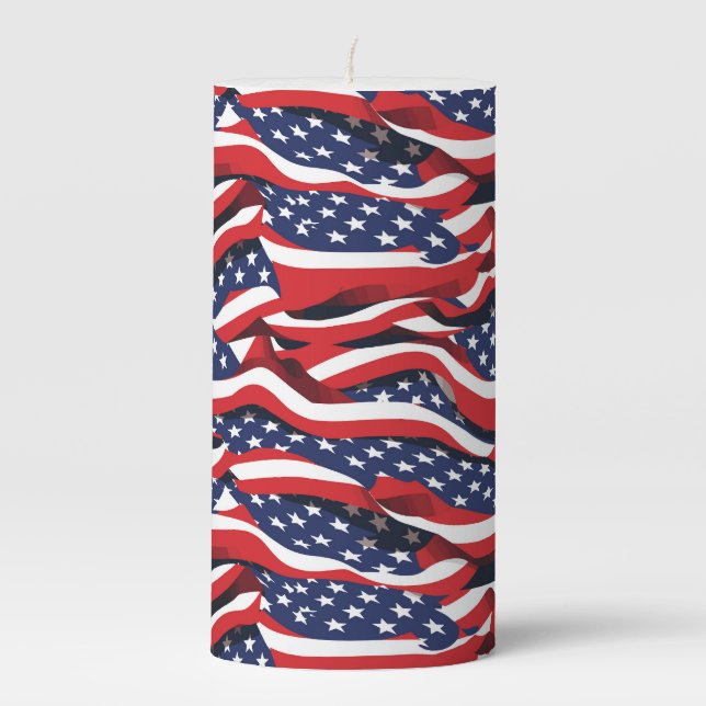 Patriotic Pillar Candle (Front)