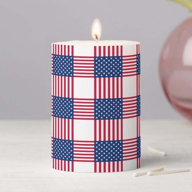 Patriotic Pillar Candle (In Situ)