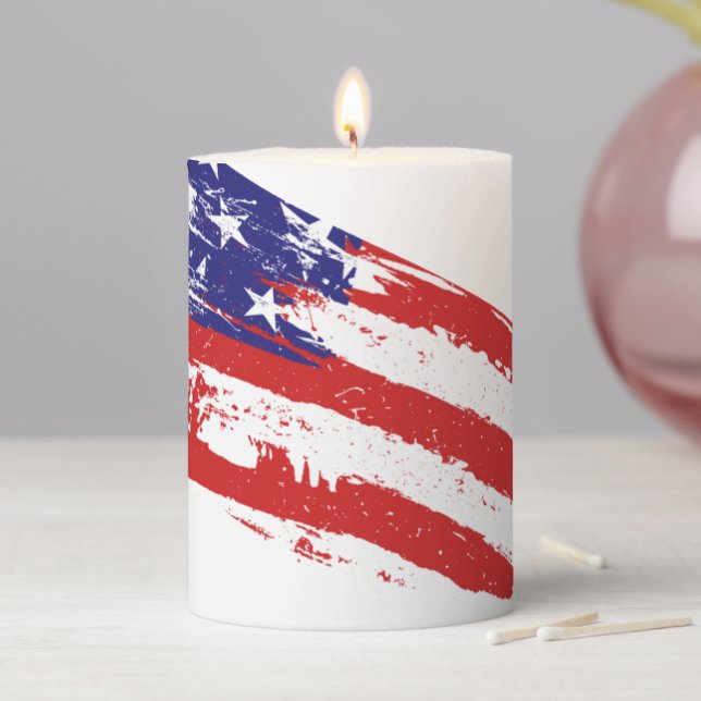 Patriotic Pillar Candle (In Situ)