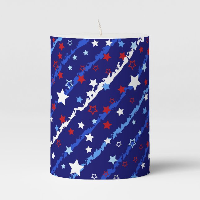 Patriotic Pillar Candle (Front)