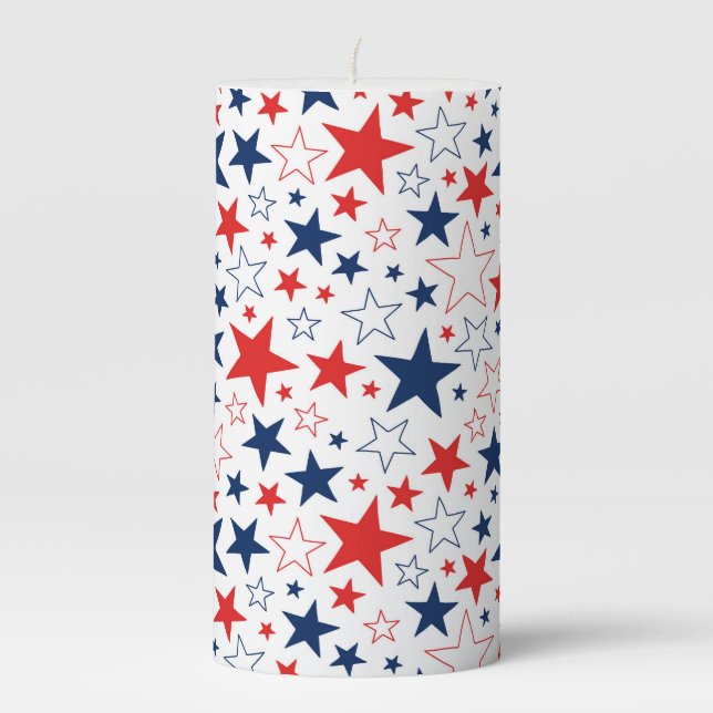 Patriotic Pillar Candle (Front)