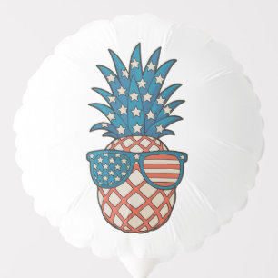 Patriotic Pineapple 250th Anniversary 4th Of July Balloon