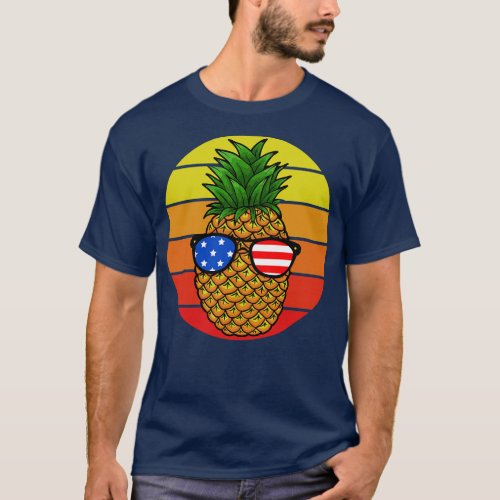Patriotic Pineapple 4th of July T_Shirt