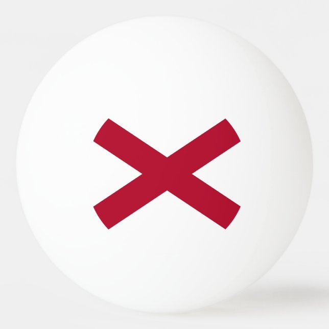 Patriotic ping pong ball with Flag of Alabama (Back)