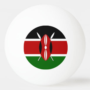 Patriotic ping pong ball with Flag of Kenya
