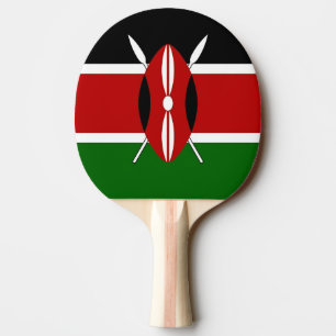 Patriotic, ping pong paddle with Flag of Kenya