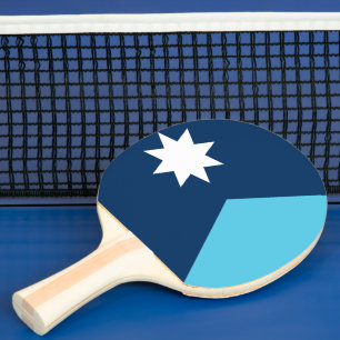 Patriotic, ping pong paddle with Flag of Minnesota