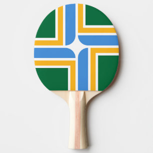 Patriotic, ping pong paddle with Flag of Portland