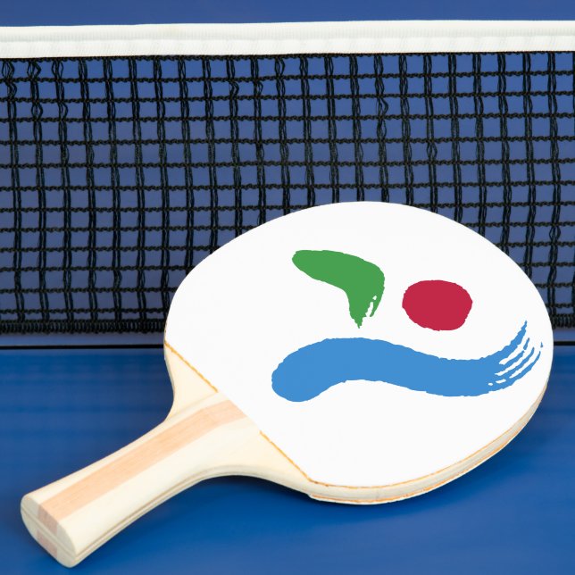 Patriotic, ping pong paddle with Flag of Seoul (Insitu)