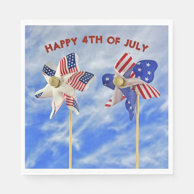 patriotic pinwheel 4th of July Napkins (Front)