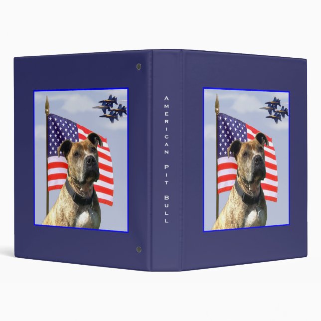 Patriotic pit bull binder (Background)