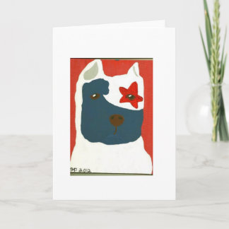 Patriotic Pit Bull Card