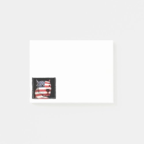 Patriotic pit bull post_it notes