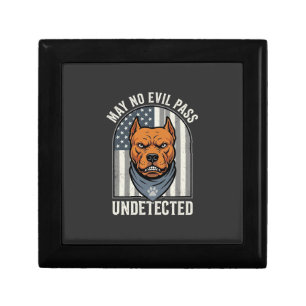 Patriotic Pitbull Guard Dog Gift Box
