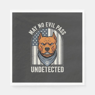 Patriotic Pitbull Guard Dog Napkins