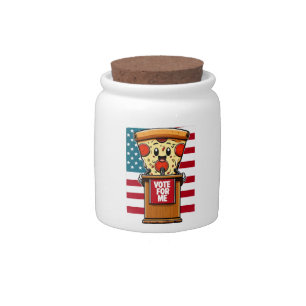 patriotic pizza vote for me candy jar