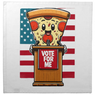 patriotic pizza vote for me cloth napkin