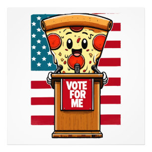 patriotic pizza vote for me photo print