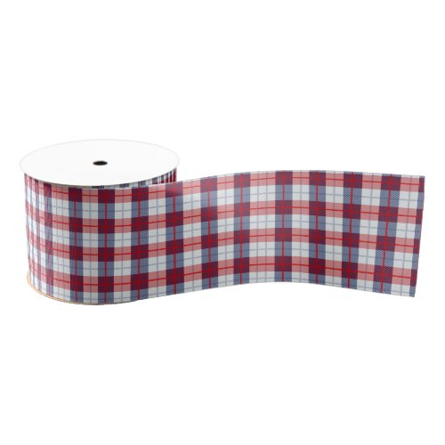 Patriotic plaid grosgrain ribbon