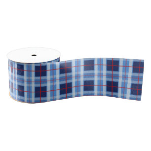 Patriotic plaid grosgrain ribbon