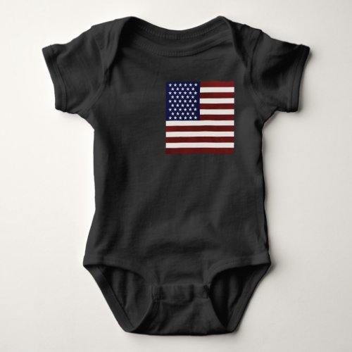Patriotic Pocket USA Flag Baby Bodysuit