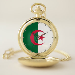 Patriotic Pocket Watch Flag of Algeria