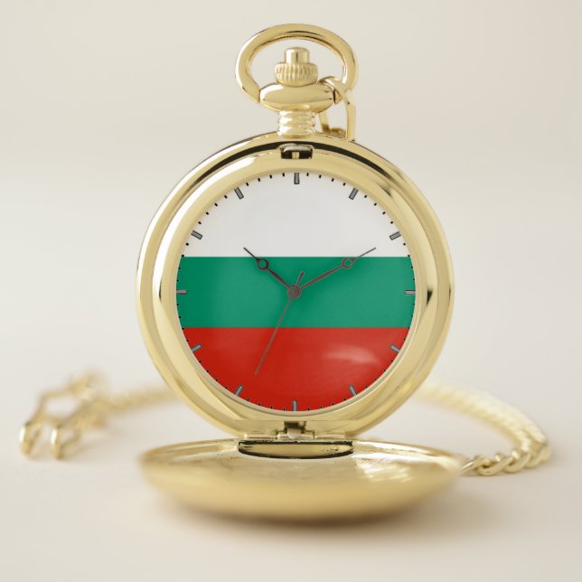 Patriotic Pocket Watch Flag of Bulgaria (Inside)
