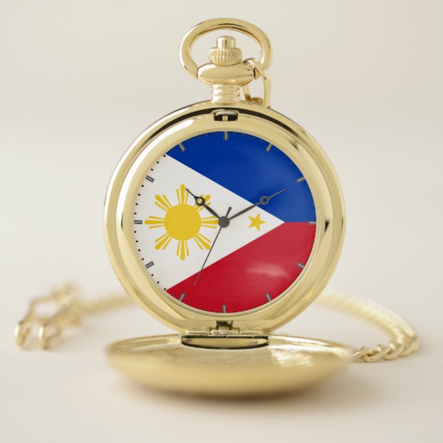 Patriotic Pocket Watch Flag of Philippines (Inside)