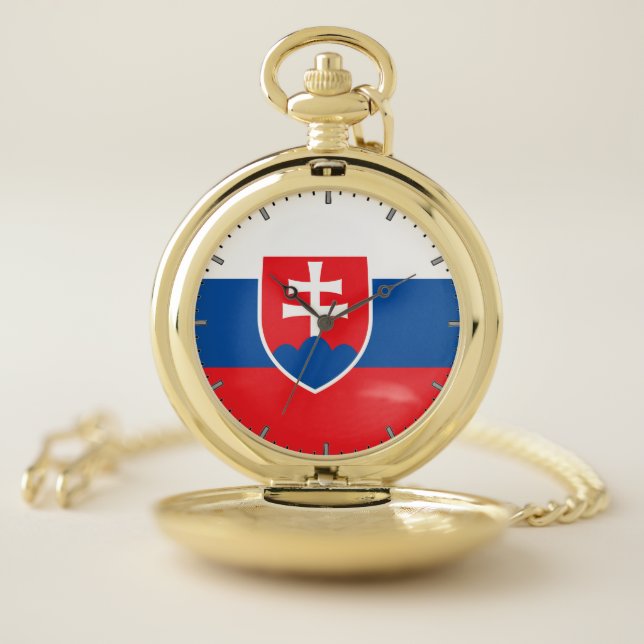 Patriotic Pocket Watch Flag of Slovakia (Inside)