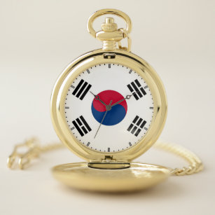 Patriotic Pocket Watch with of South Korea