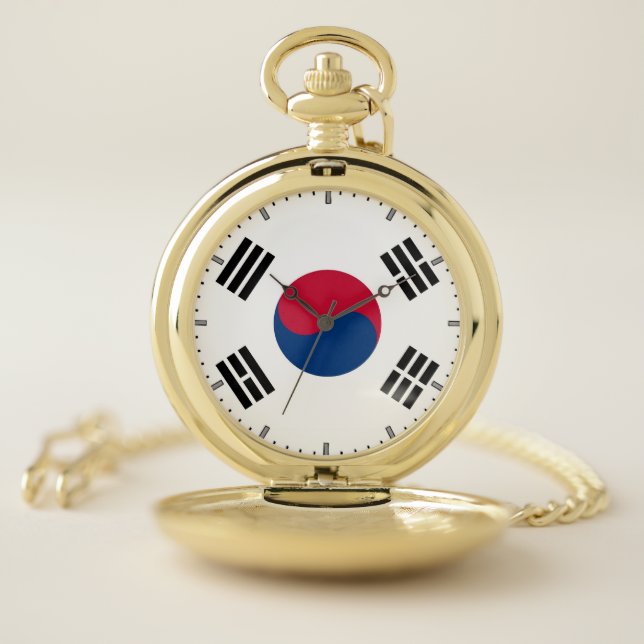 Patriotic Pocket Watch with of South Korea (Inside)