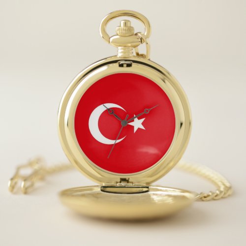 Patriotic Pocket Watch with of Turkey