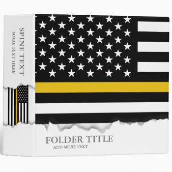 Patriotic Police Dispatcher Style American Flag 3 Ring Binder by HappyPlanetShop at Zazzle