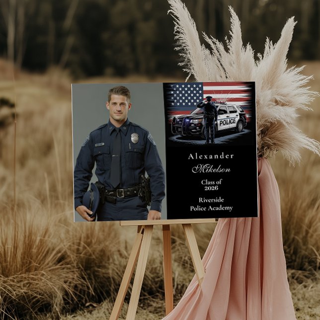 Patriotic Police Officer Graduation Foam Board (Creator Uploaded)