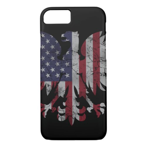 Patriotic Polish American Eagle Flag Heritage iPhone 87 Case